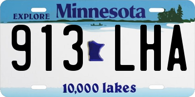 MN license plate 913LHA