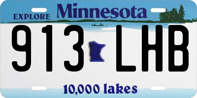 MN license plate 913LHB