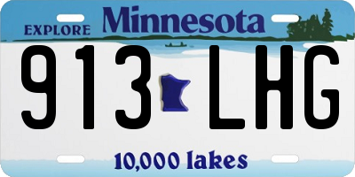 MN license plate 913LHG