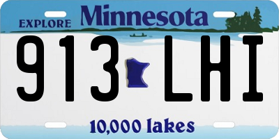 MN license plate 913LHI