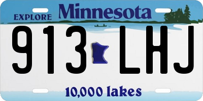 MN license plate 913LHJ