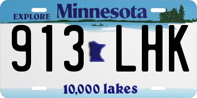 MN license plate 913LHK