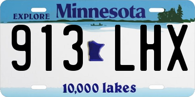 MN license plate 913LHX