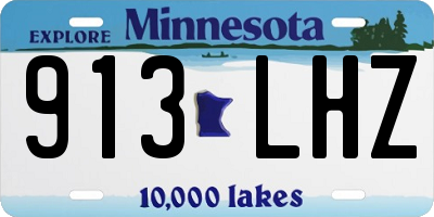 MN license plate 913LHZ