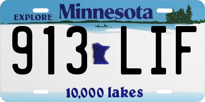 MN license plate 913LIF