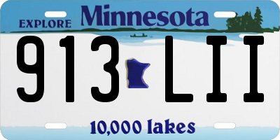 MN license plate 913LII