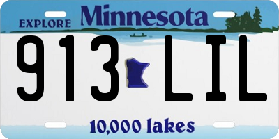 MN license plate 913LIL