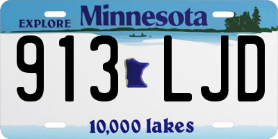 MN license plate 913LJD