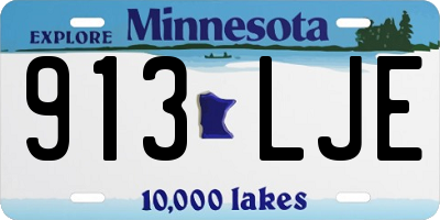 MN license plate 913LJE