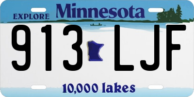 MN license plate 913LJF