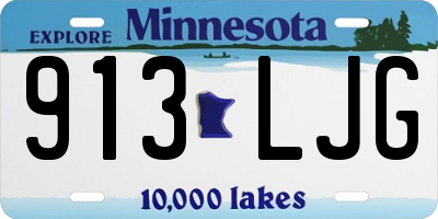 MN license plate 913LJG