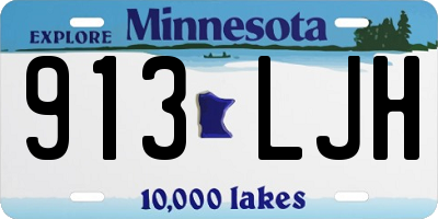MN license plate 913LJH