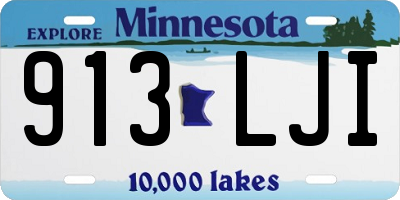 MN license plate 913LJI