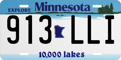 MN license plate 913LLI