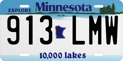 MN license plate 913LMW