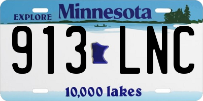 MN license plate 913LNC
