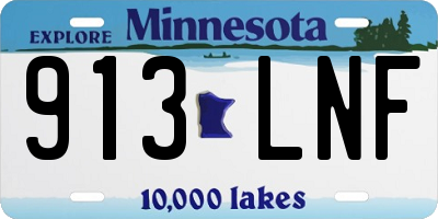 MN license plate 913LNF