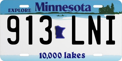 MN license plate 913LNI