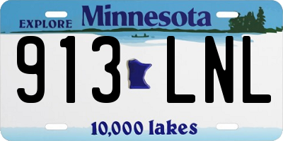 MN license plate 913LNL