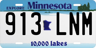 MN license plate 913LNM