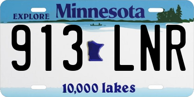 MN license plate 913LNR