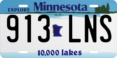 MN license plate 913LNS