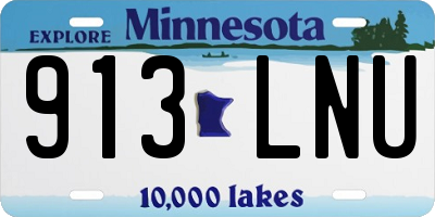 MN license plate 913LNU
