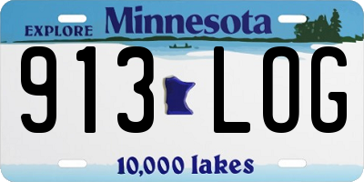 MN license plate 913LOG