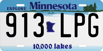 MN license plate 913LPG