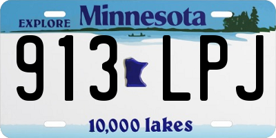 MN license plate 913LPJ