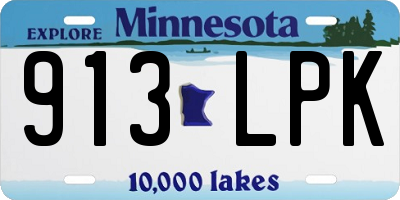MN license plate 913LPK