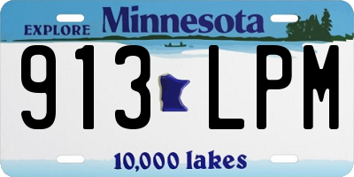 MN license plate 913LPM