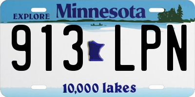 MN license plate 913LPN