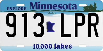 MN license plate 913LPR