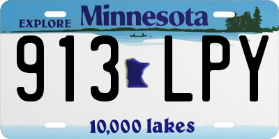 MN license plate 913LPY