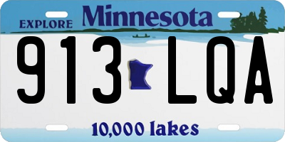 MN license plate 913LQA