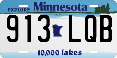 MN license plate 913LQB