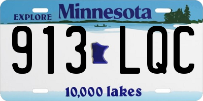 MN license plate 913LQC