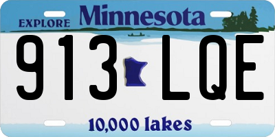 MN license plate 913LQE