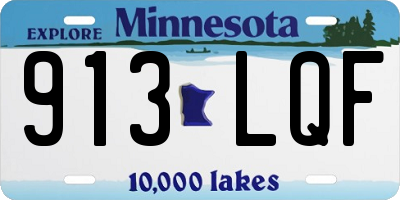 MN license plate 913LQF