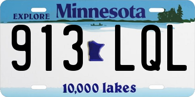 MN license plate 913LQL