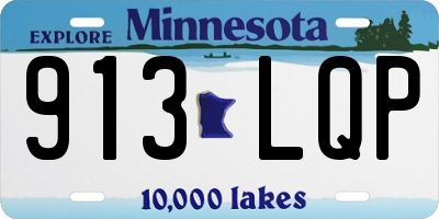 MN license plate 913LQP