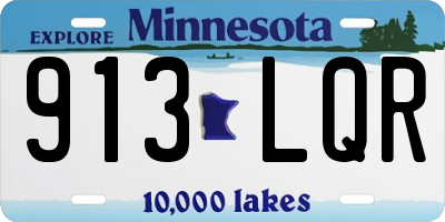 MN license plate 913LQR