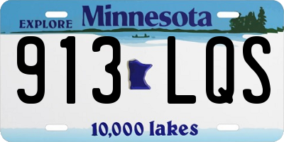 MN license plate 913LQS