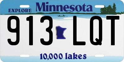 MN license plate 913LQT