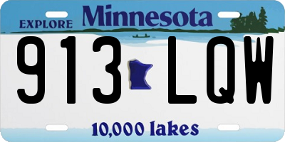 MN license plate 913LQW