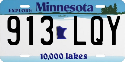 MN license plate 913LQY