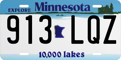 MN license plate 913LQZ