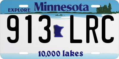 MN license plate 913LRC