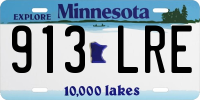 MN license plate 913LRE